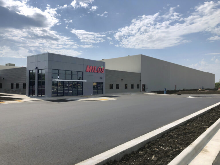 Newly constructed commercial building with 