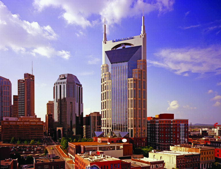 A vintage photo of Nashville, tennessee's AT&T 