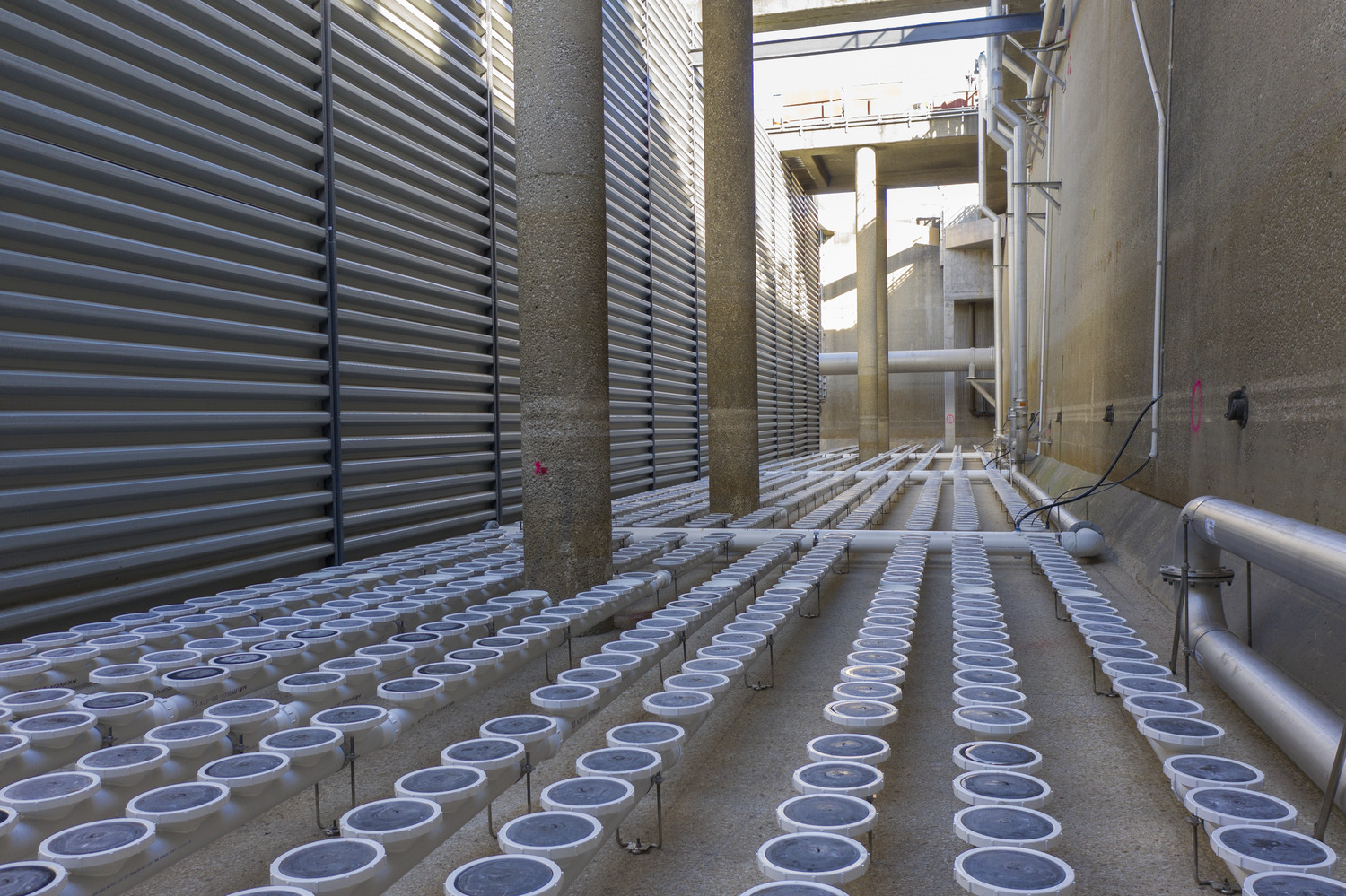 Aeration basins, fine bubble diffusers