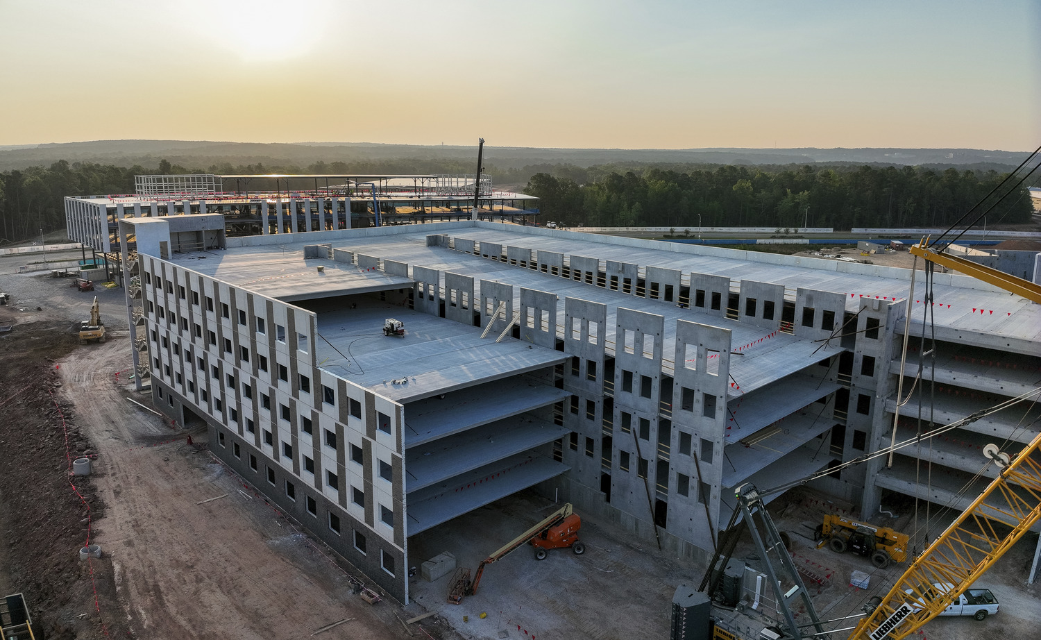 Aerial photos of the Spark Life Science Campus Project in Raleigh, North Carolina. 
