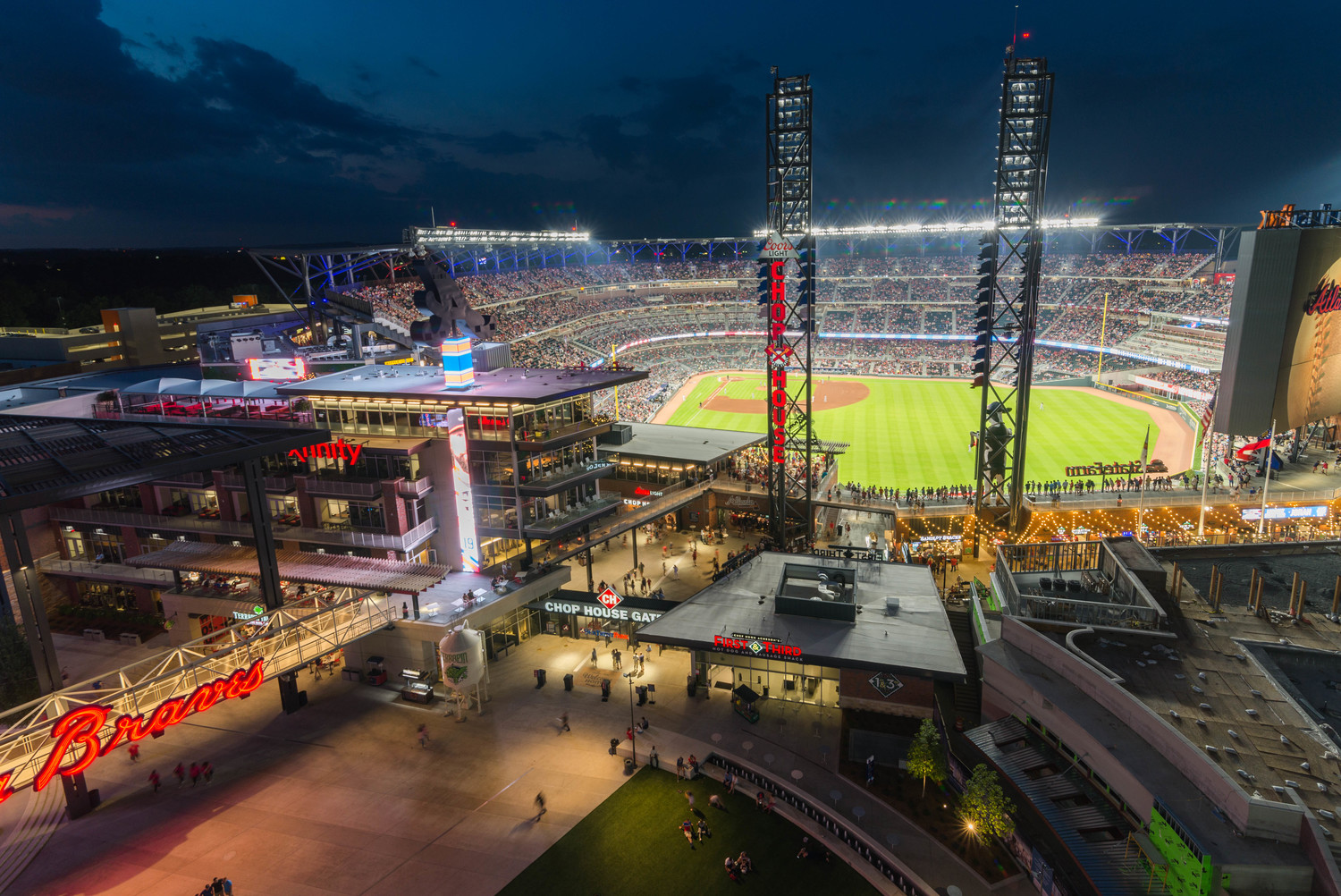 American Builders 2017, Atlanta, Atlanta Braves, Baseball, Cobb County, Field, Game day, Georgia, MLB, Night, People, Places, Professional Sports, Project Type, Smyrna, Sports/Events, Stadium, SunTrust Park