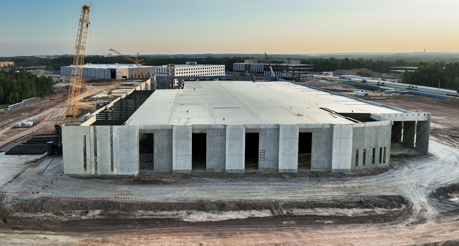 Aerial photos of the Spark Life Science Campus Project in Raleigh, North Carolina. 